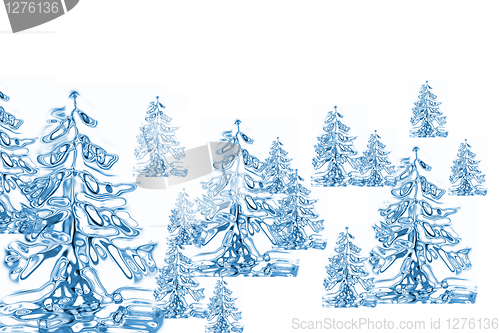 Image of landscape with treeses in the snow