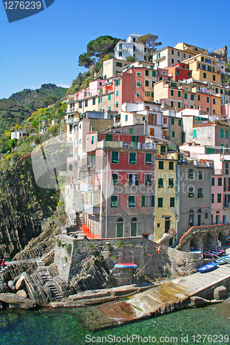 Image of Italy. Cinque Terre. Riomaggiore village 