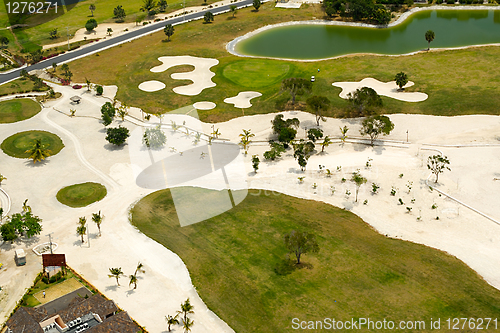 Image of Elevevated view of golf course