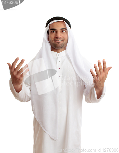 Image of Arab man in praise or worship