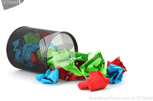 Image of paper trash in office