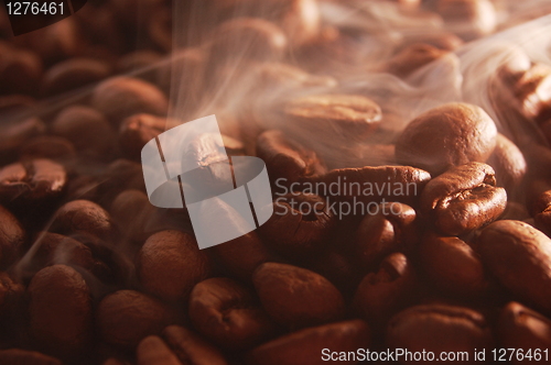 Image of hot coffee for breakfast