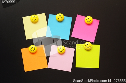 Image of empty paper and smilie