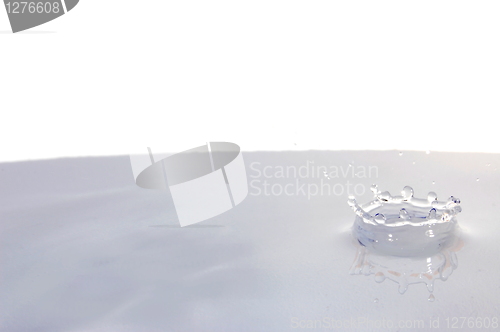 Image of water drop isolated on white 