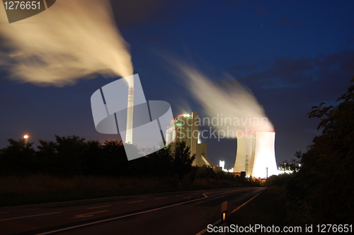 Image of industry at night