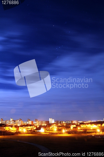 Image of skyline at night
