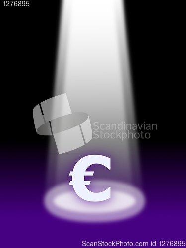 Image of money concept with spotlight