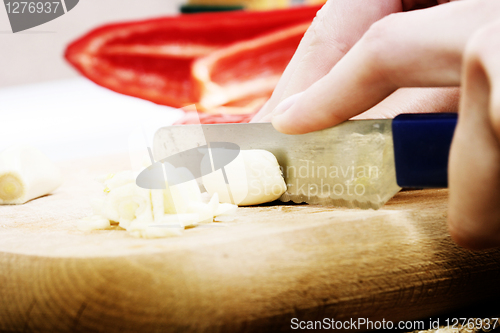 Image of Chopping vegetables