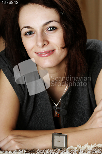 Image of Woman with green eyes
