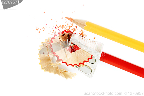 Image of Pencil and sharpener