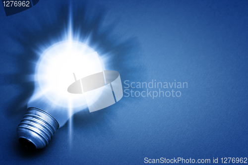 Image of Background with lit lightbulb