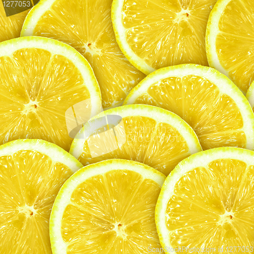 Image of Abstract background with citrus-fruit of lemon slices