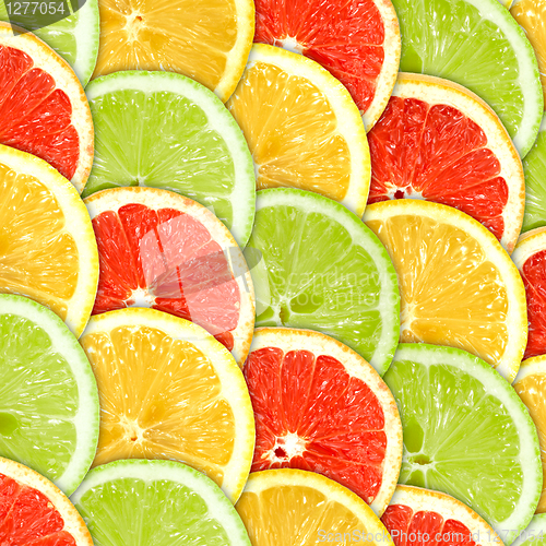 Image of Background with citrus-fruit slices