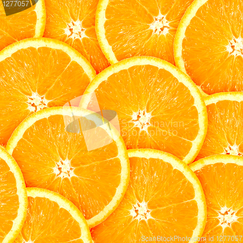 Image of Abstract background with citrus-fruit of orange slices