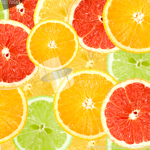 Image of Abstract background of citrus slices