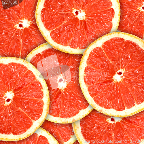 Image of Background with citrus-fruit of grapefruit slices