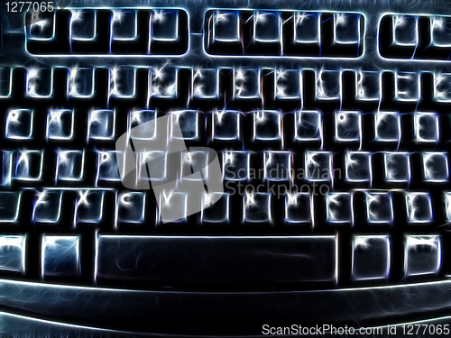 Image of Abstract Artistic Computer Keyboard Representation