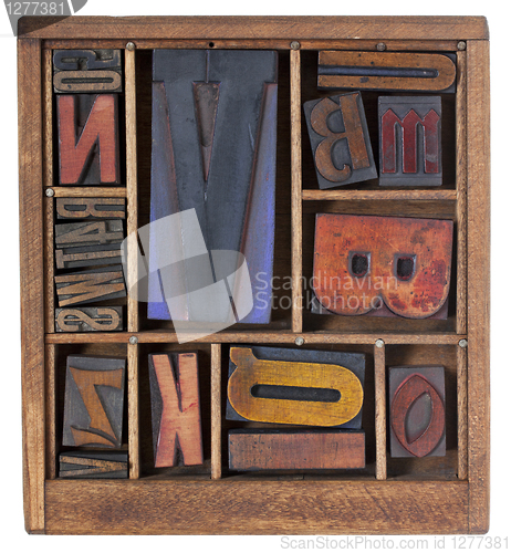 Image of antique letterpress printing blocks