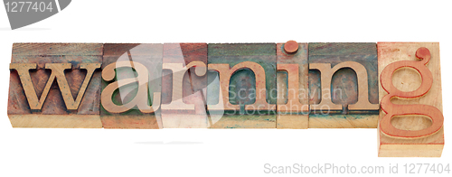 Image of warning word