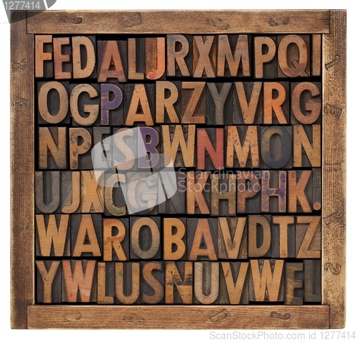 Image of random alphabet letters