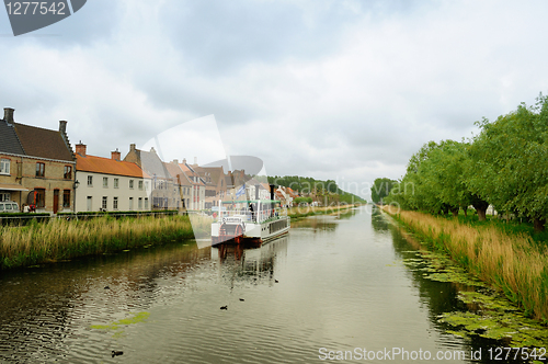 Image of Symbol boat of Damme, near Bruges, Belgium