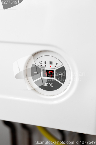 Image of Heating gas boiler control panel detail