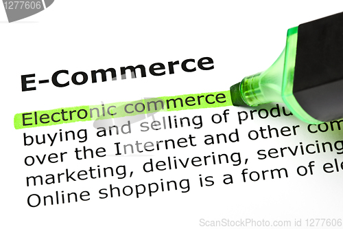 Image of 'Electronic commerce', under 'E-Commerce' 