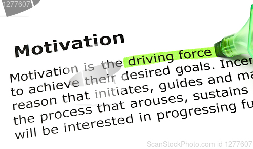 Image of 'Driving force', under 'Motivation' 