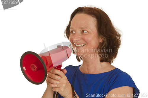 Image of Woman with megaphone