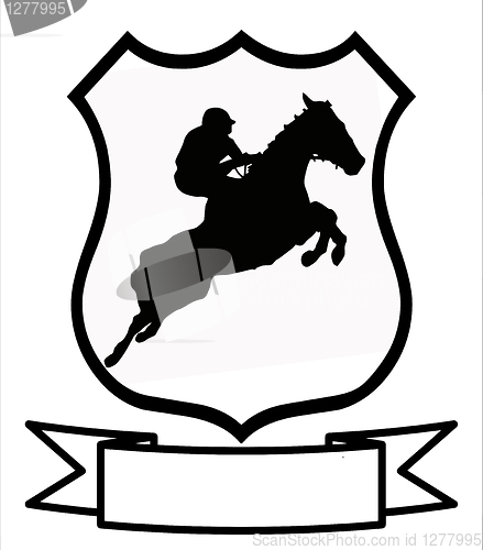 Image of Horse Racing or Show Jumping  Sport Shield 