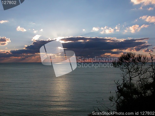 Image of Sunset on the sea