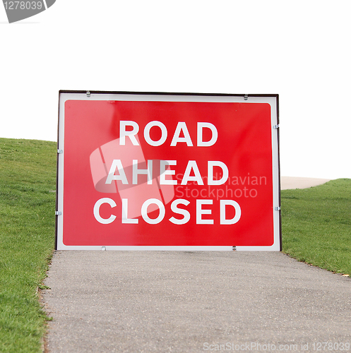 Image of Road ahead closed