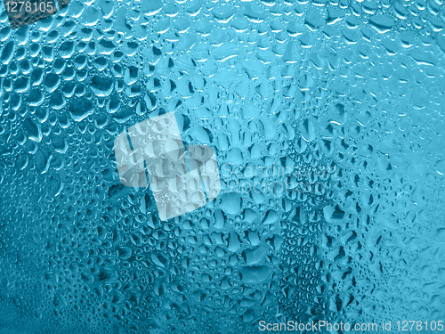 Image of water drops on glass         