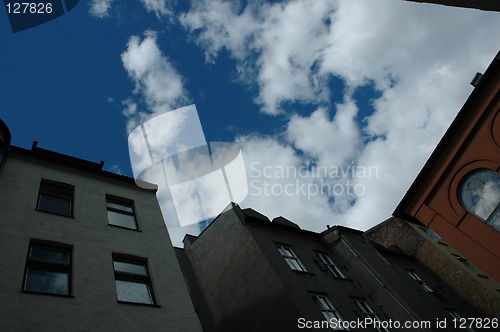 Image of backyard, clouds