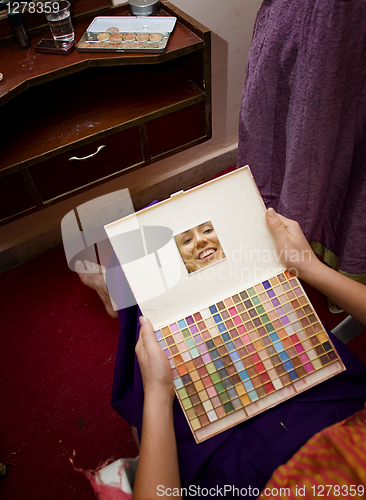 Image of Indian wedding - preparation of bride