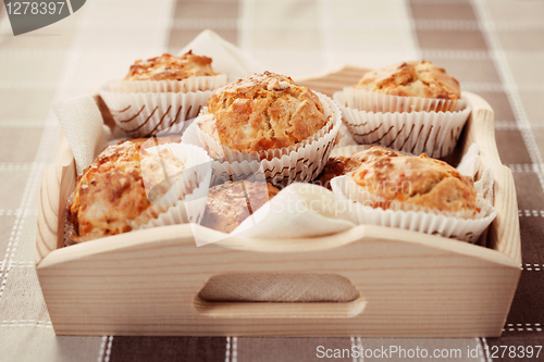 Image of muffins with ham and cheese