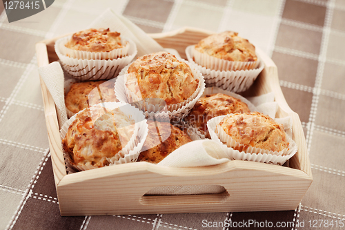 Image of muffins with ham and cheese