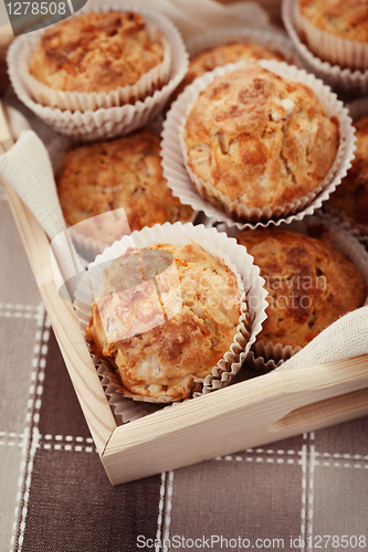Image of muffins with ham and cheese