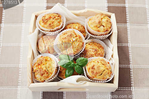 Image of muffins with ham and cheese
