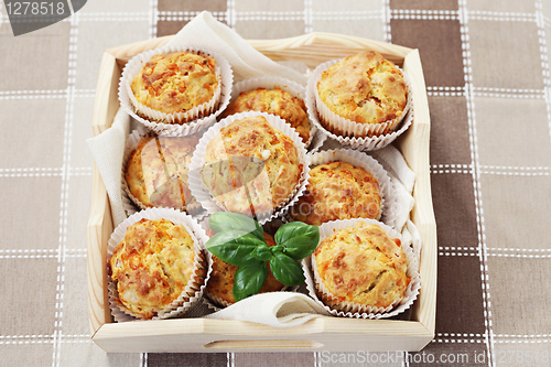 Image of muffins with ham and cheese
