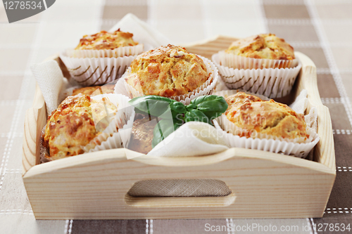 Image of muffins with ham and cheese