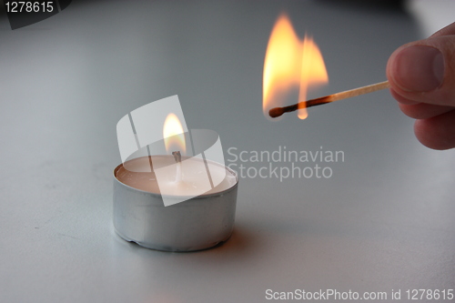 Image of Lighting a candle
