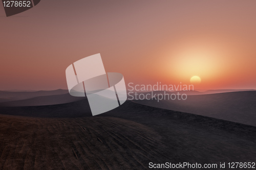 Image of desert sunset