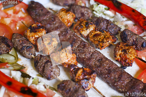 Image of Selection of traditional turkish kebab