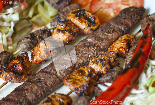 Image of Selection of traditional turkish kebab
