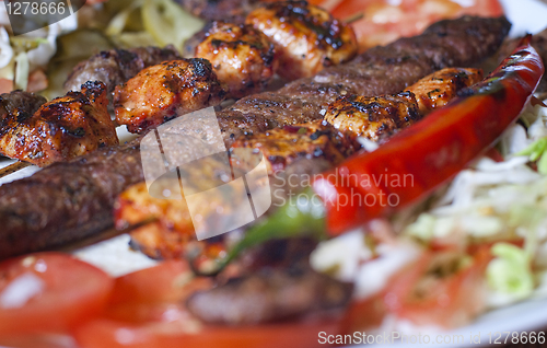 Image of Selection of traditional turkish kebab