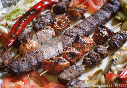 Image of Selection of traditional turkish kebab