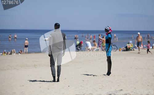 Image of Model on the beach