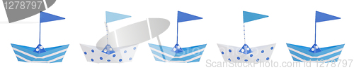 Image of Baby Boy Boat Border