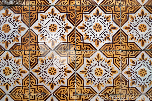 Image of Traditional Portuguese glazed tiles